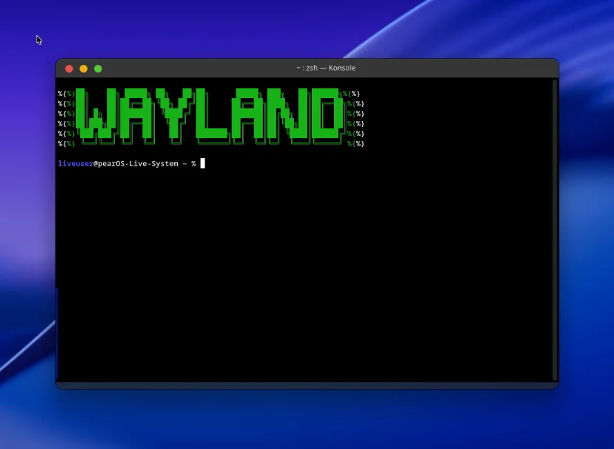 A terminal window open on the NiceC0re desktop.
