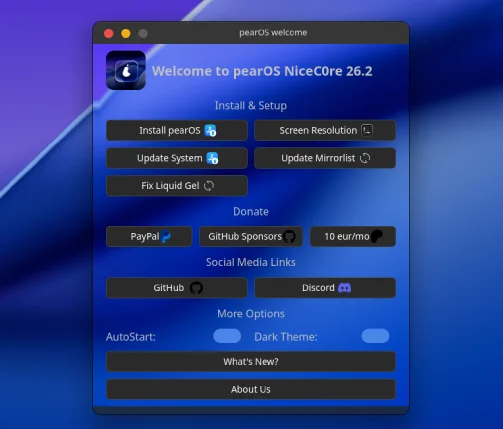 The NiceC0re welcome app.